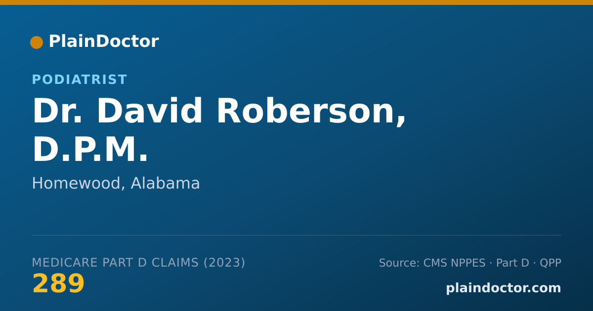 Shareable card for David Roberson, D.P.M. - Podiatrist, Homewood, AL