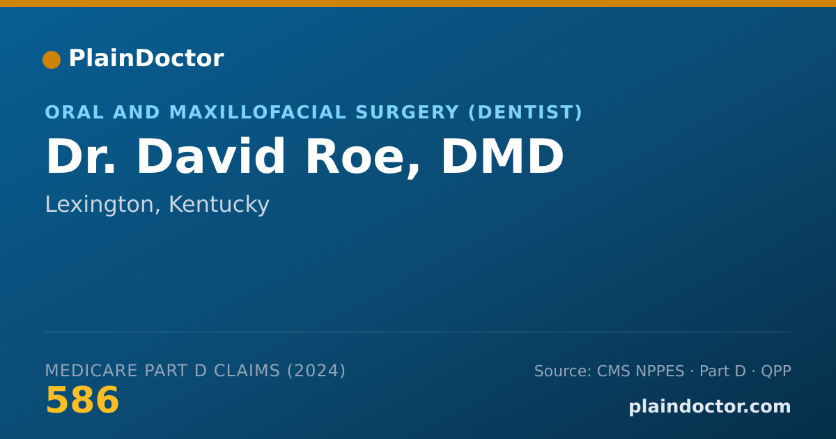 Shareable card for David Roe, DMD - Oral and Maxillofacial Surgery (Dentist), Lexington, KY