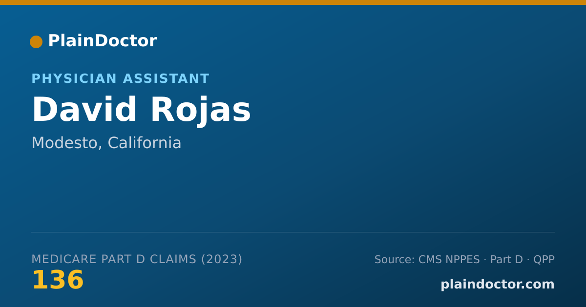 Shareable card for David Rojas - Physician Assistant, Modesto, CA