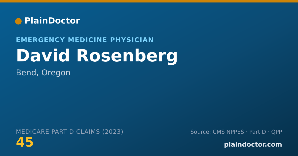 Shareable card for David Rosenberg - Emergency Medicine Physician, Bend, OR