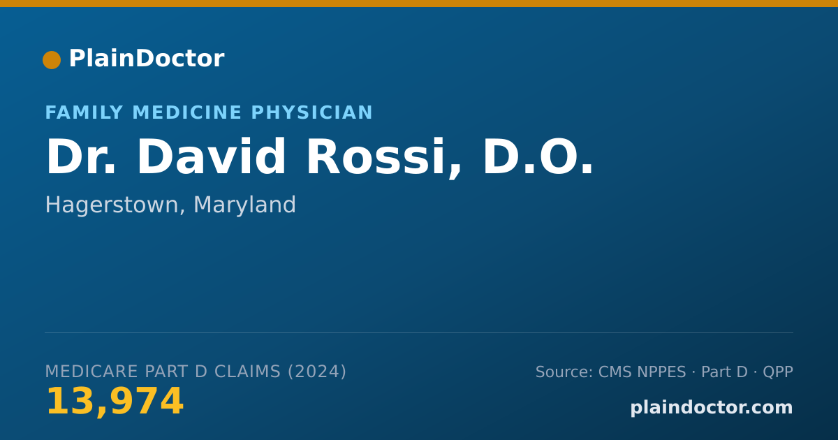 Shareable card for David Rossi, D.O. - Family Medicine Physician, Hagerstown, MD