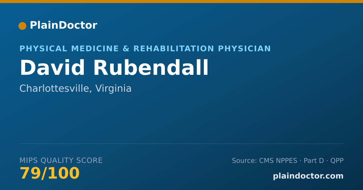 Shareable card for David Rubendall - Physical Medicine & Rehabilitation Physician, Charlottesville, VA