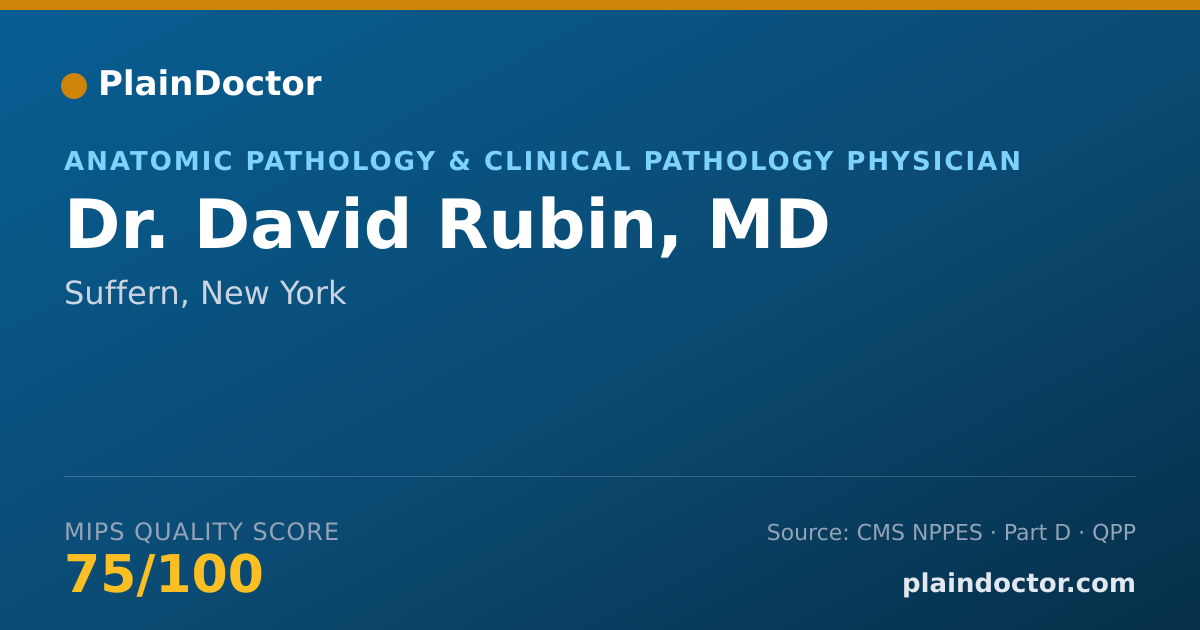 Shareable card for David Rubin, MD - Anatomic Pathology & Clinical Pathology Physician, Suffern, NY