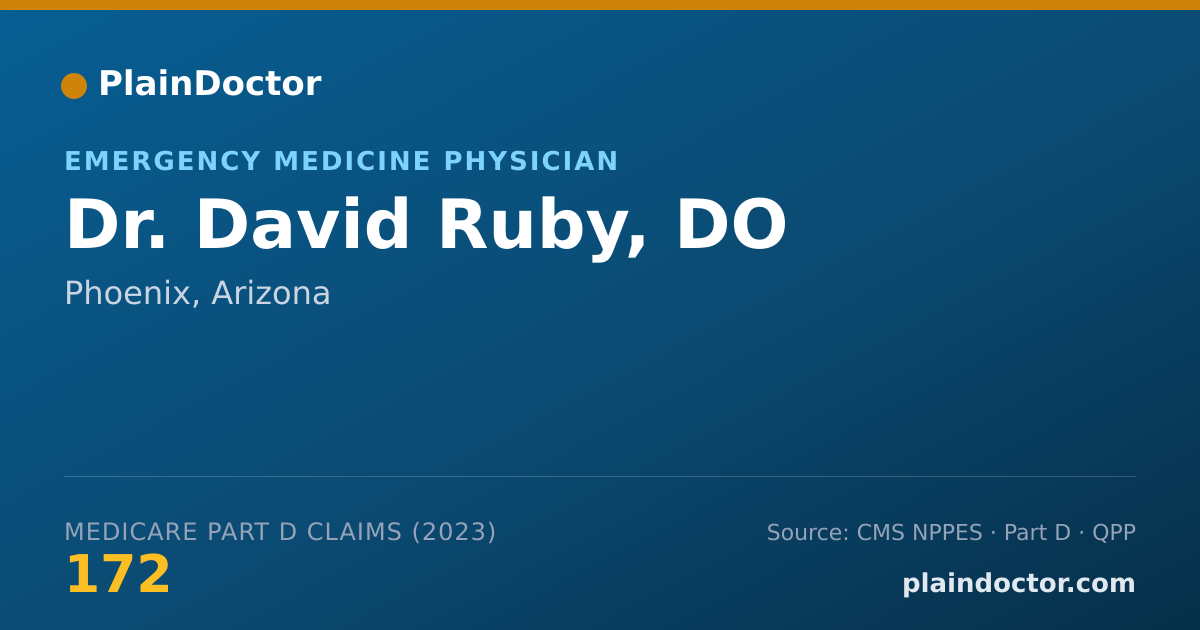 Shareable card for David Ruby, DO - Emergency Medicine Physician, Phoenix, AZ