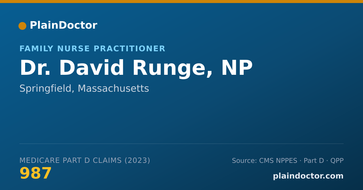 Shareable card for David Runge, NP - Family Nurse Practitioner, Springfield, MA