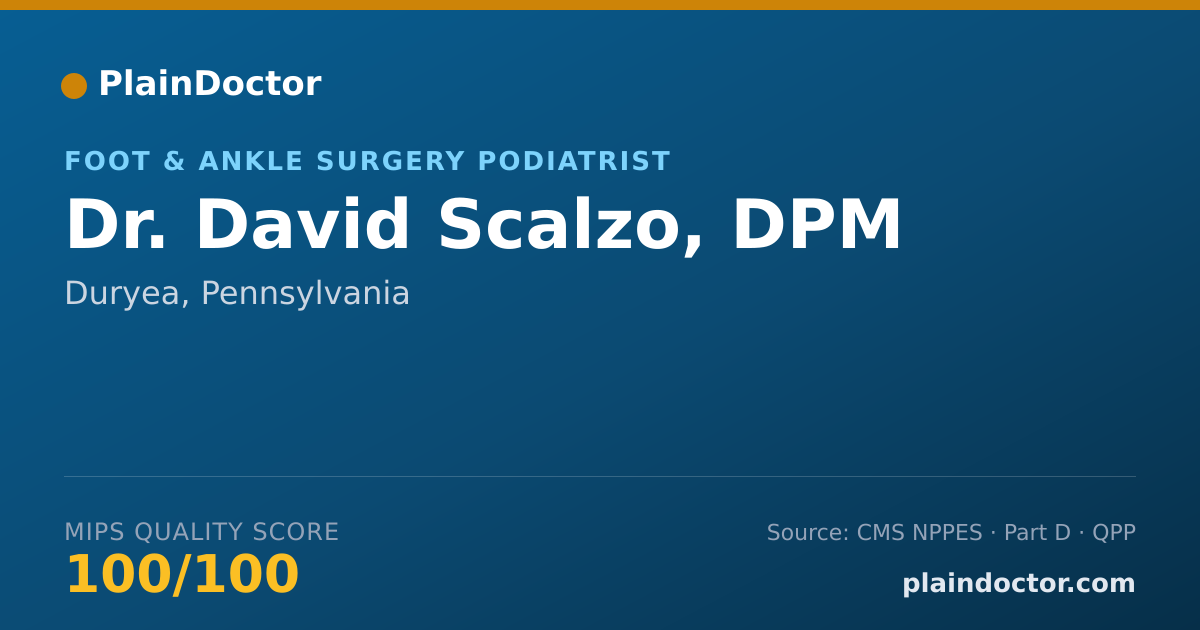 Shareable card for David Scalzo, DPM - Foot & Ankle Surgery Podiatrist, Duryea, PA