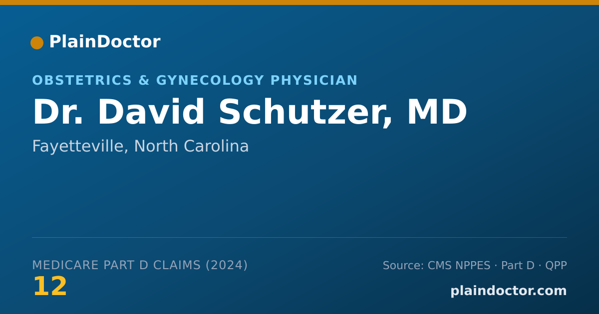 Shareable card for David Schutzer, MD - Obstetrics & Gynecology Physician, Fayetteville, NC