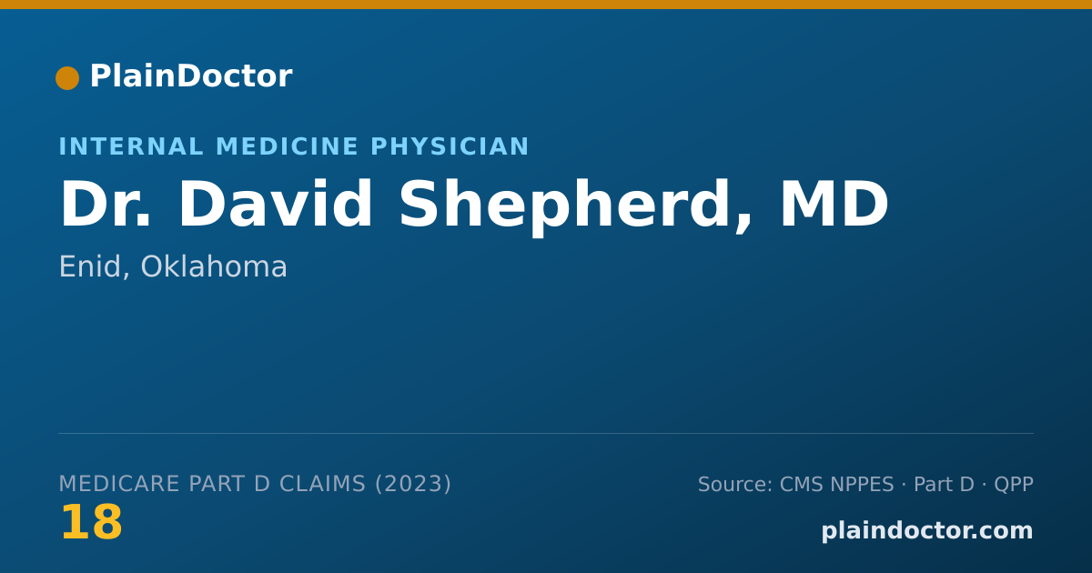 Shareable card for David Shepherd, MD - Internal Medicine Physician, Enid, OK
