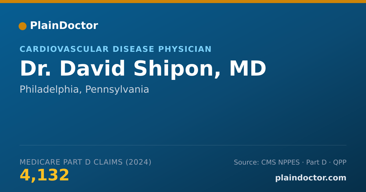 Shareable card for David Shipon, MD - Cardiovascular Disease Physician, Philadelphia, PA