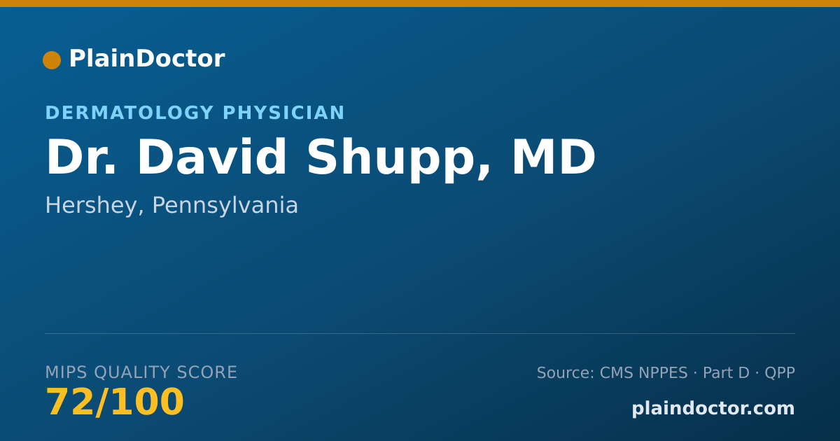 Shareable card for David Shupp, MD - Dermatology Physician, Hershey, PA