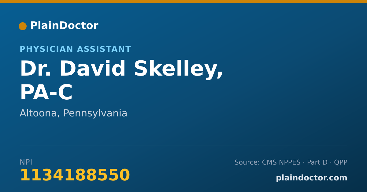 Shareable card for David Skelley, PA-C - Physician Assistant, Altoona, PA
