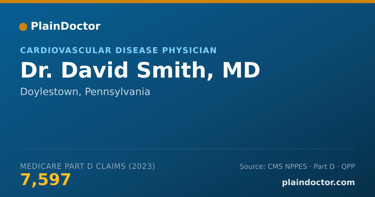 Shareable card for David Smith, MD - Cardiovascular Disease Physician, Doylestown, PA