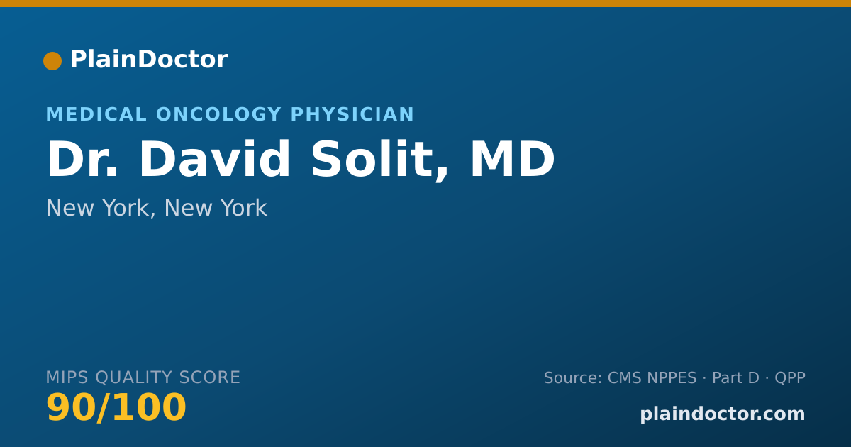 Shareable card for David Solit, MD - Medical Oncology Physician, New York, NY