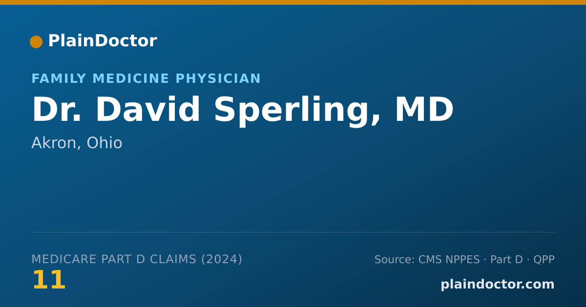 Shareable card for David Sperling, MD - Family Medicine Physician, Akron, OH