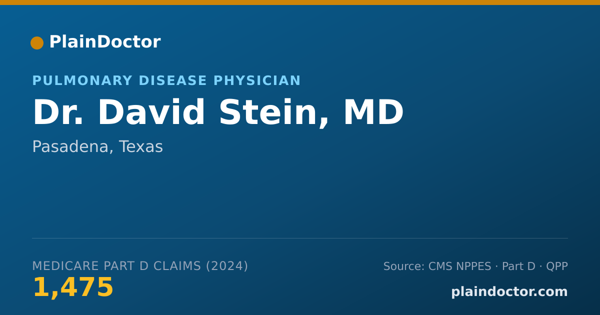 Shareable card for David Stein, MD - Internal Medicine Physician, Pasadena, TX