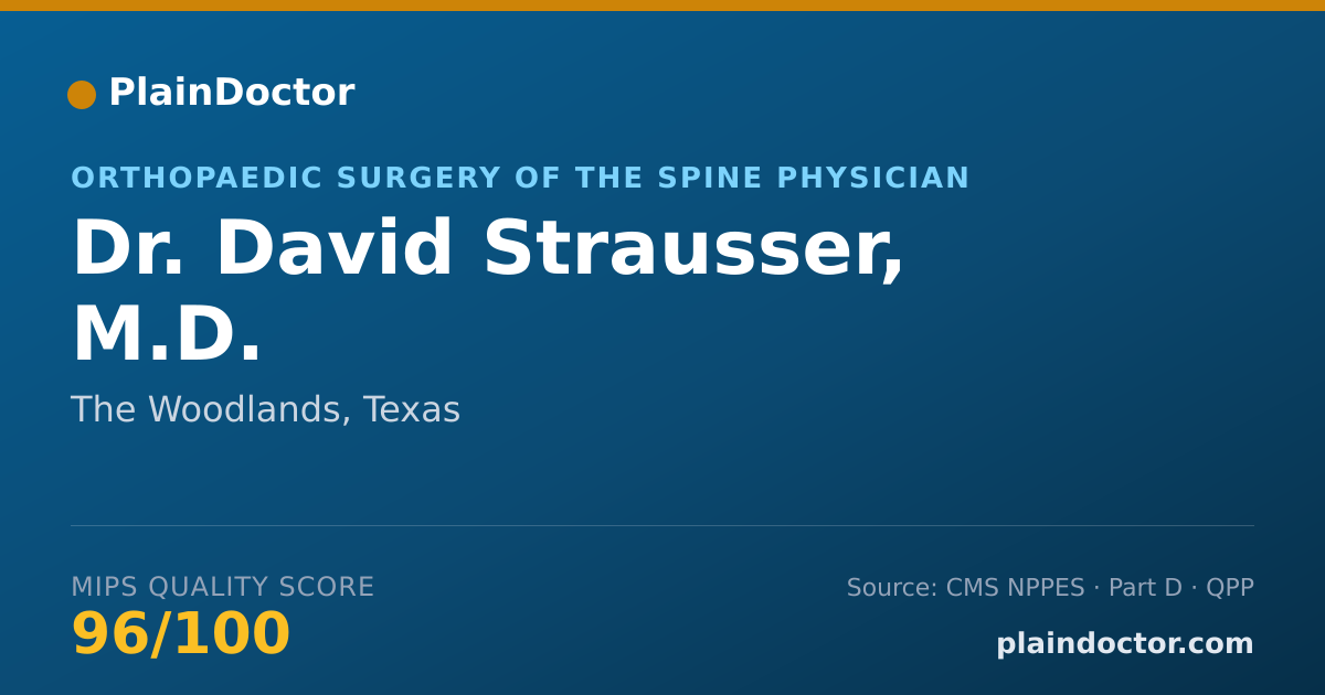Shareable card for David Strausser, M.D. - Orthopaedic Surgery of the Spine Physician, The Woodlands, TX