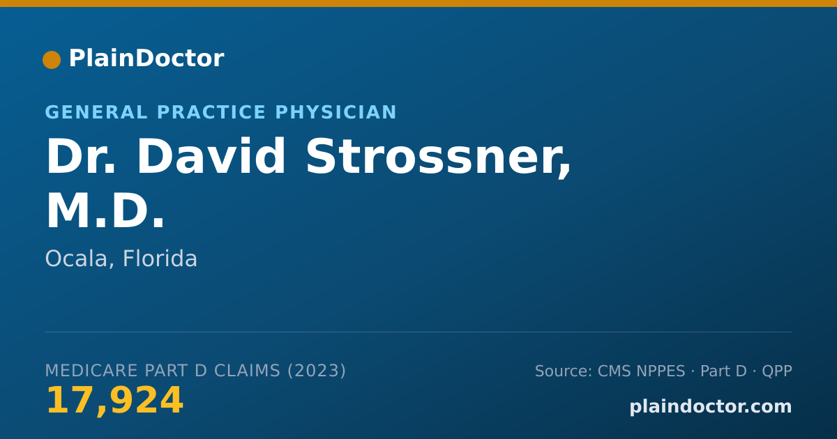 Shareable card for David Strossner, M.D. - General Practice Physician, Ocala, FL