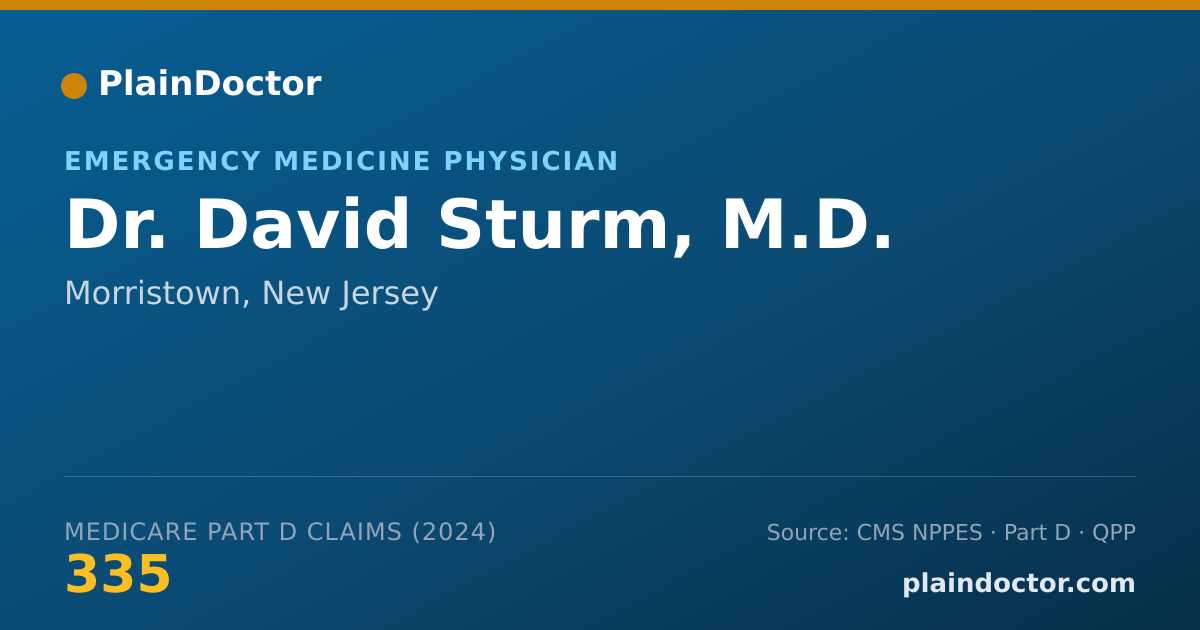 Shareable card for David Sturm, M.D. - Emergency Medicine Physician, Morristown, NJ