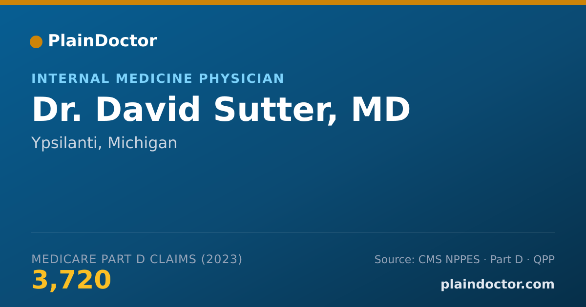 Shareable card for David Sutter, MD - Internal Medicine Physician, Ypsilanti, MI