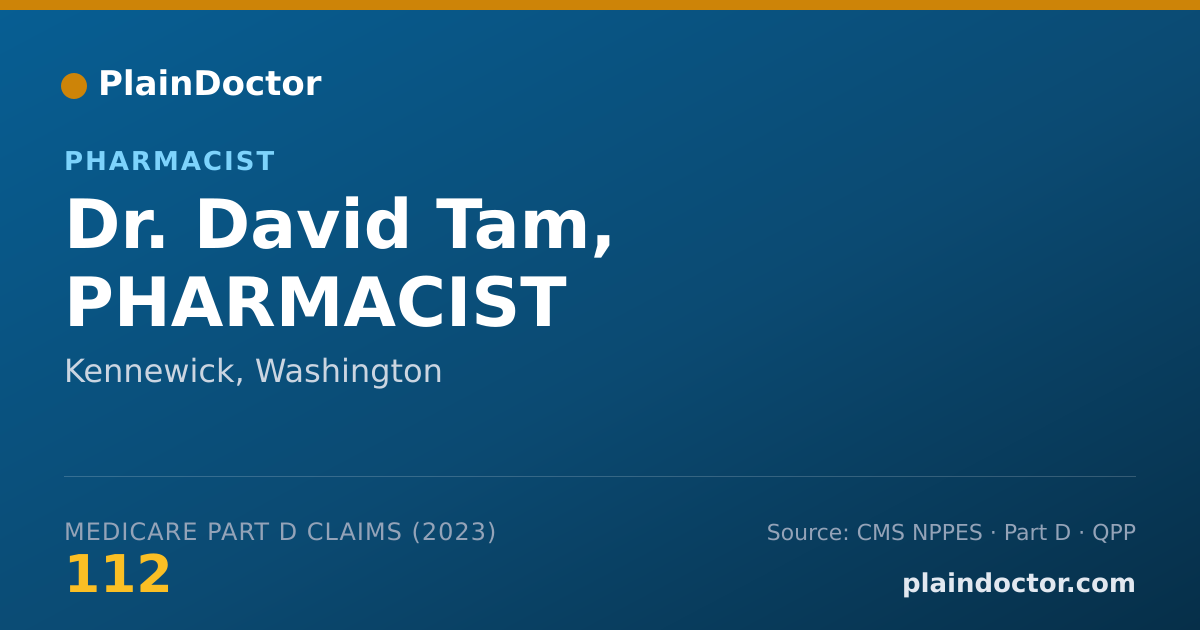 Shareable card for David Tam, PHARMACIST - Pharmacist, Kennewick, WA