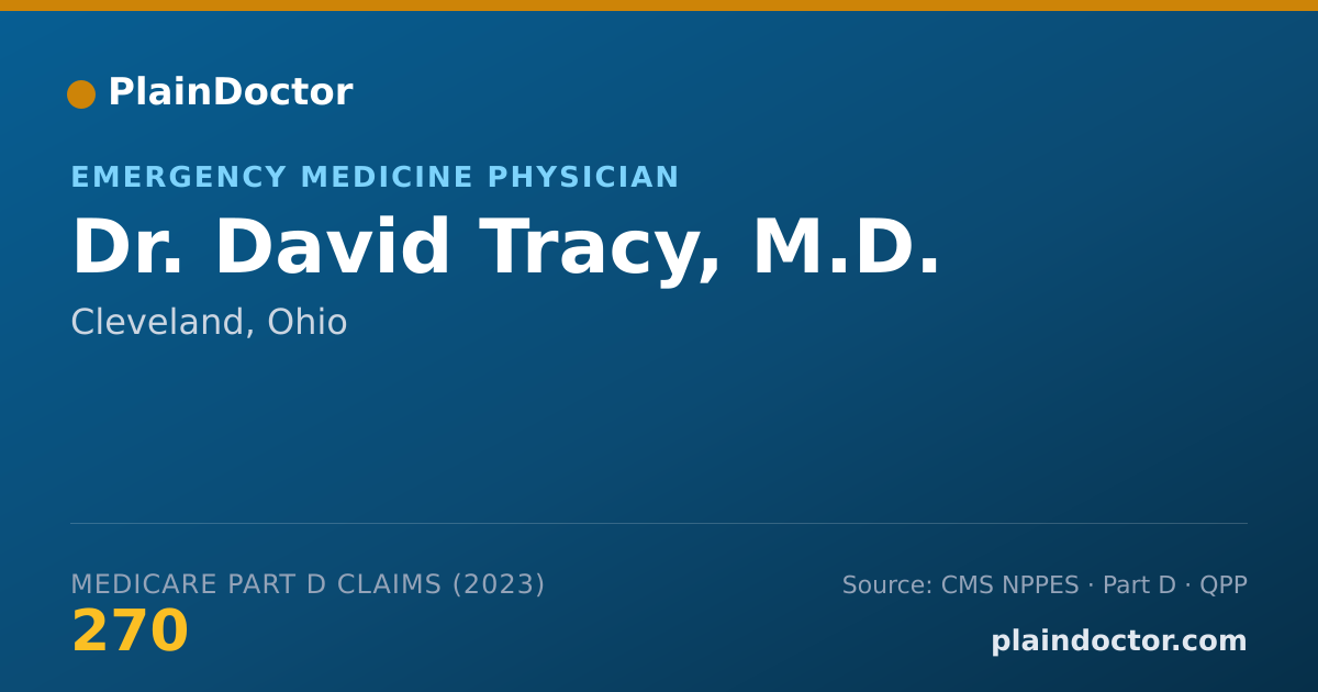 Shareable card for David Tracy, M.D. - Emergency Medicine Physician, Cleveland, OH