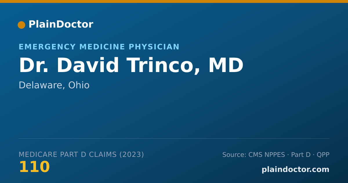 Shareable card for David Trinco, MD - Emergency Medicine Physician, Delaware, OH