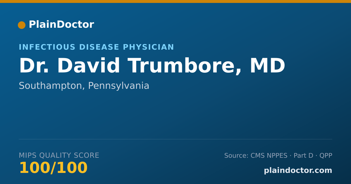 Shareable card for David Trumbore, MD - Internal Medicine Physician, Southampton, PA