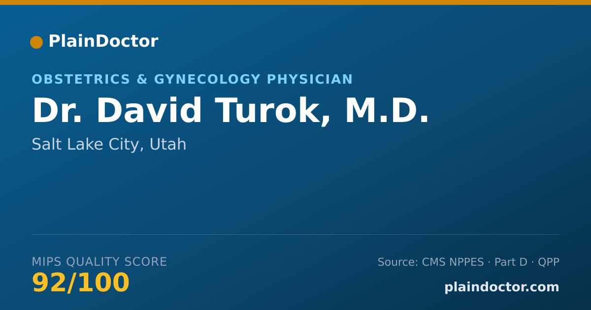 Shareable card for David Turok, M.D. - Obstetrics & Gynecology Physician, Salt Lake City, UT