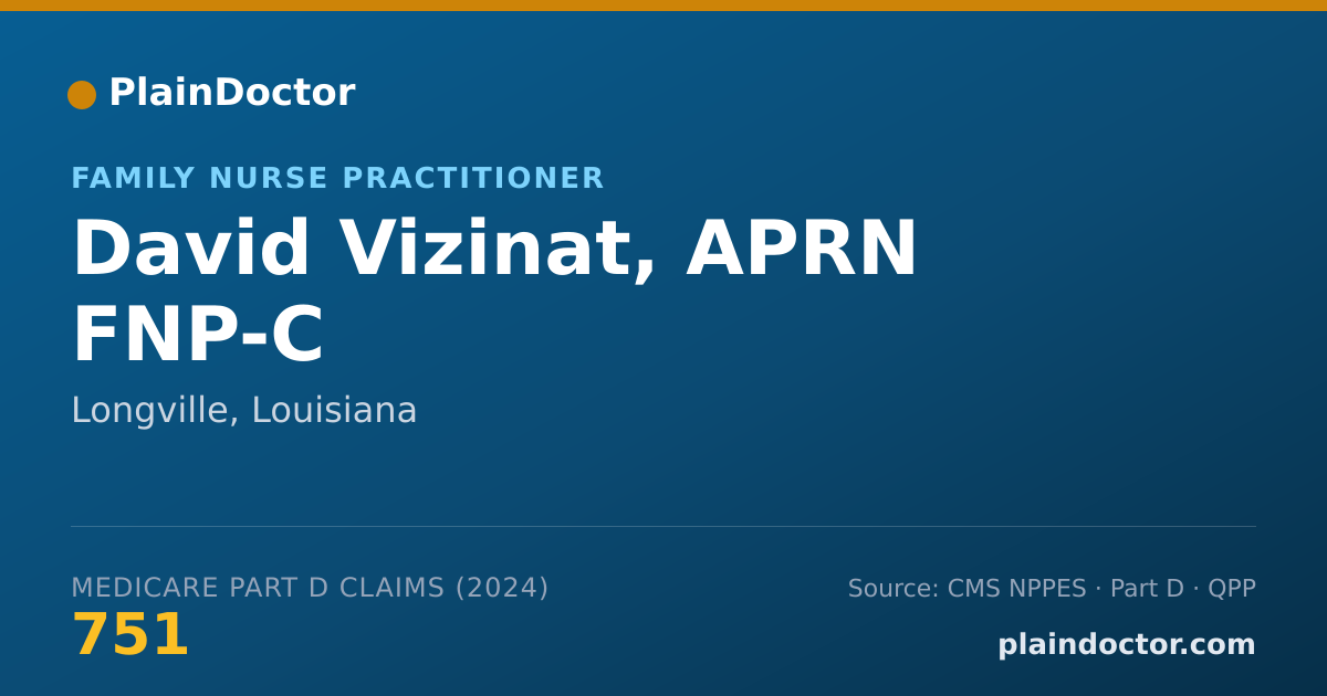 Shareable card for David Vizinat, APRN FNP-C - Family Nurse Practitioner, Longville, LA