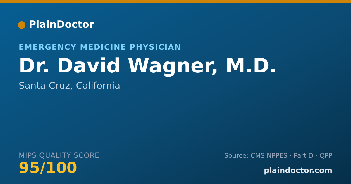 Shareable card for David Wagner, M.D. - Emergency Medicine Physician, Santa Cruz, CA
