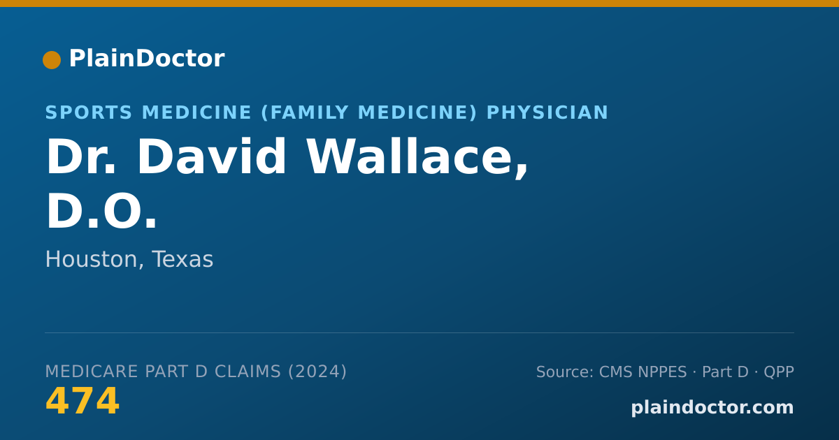 Shareable card for David Wallace, D.O. - Sports Medicine (Family Medicine) Physician, Houston, TX