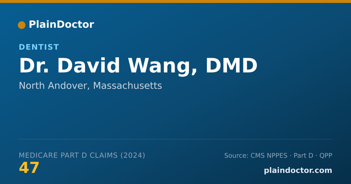 Shareable card for David Wang, DMD - Dentist, North Andover, MA