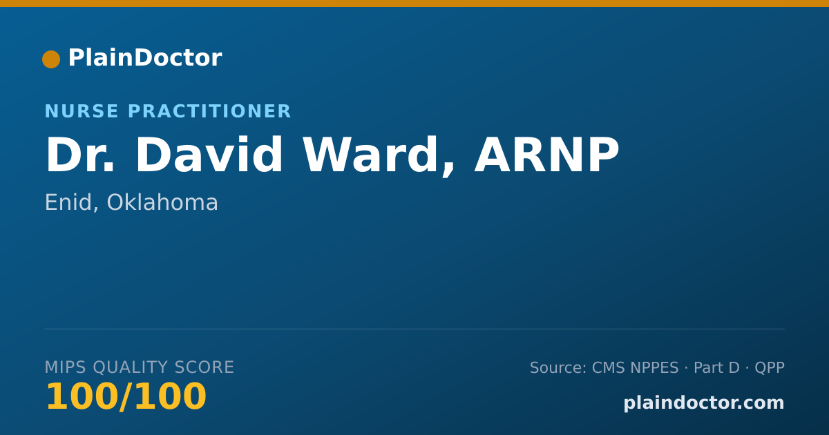 Shareable card for David Ward, ARNP - Nurse Practitioner, Enid, OK