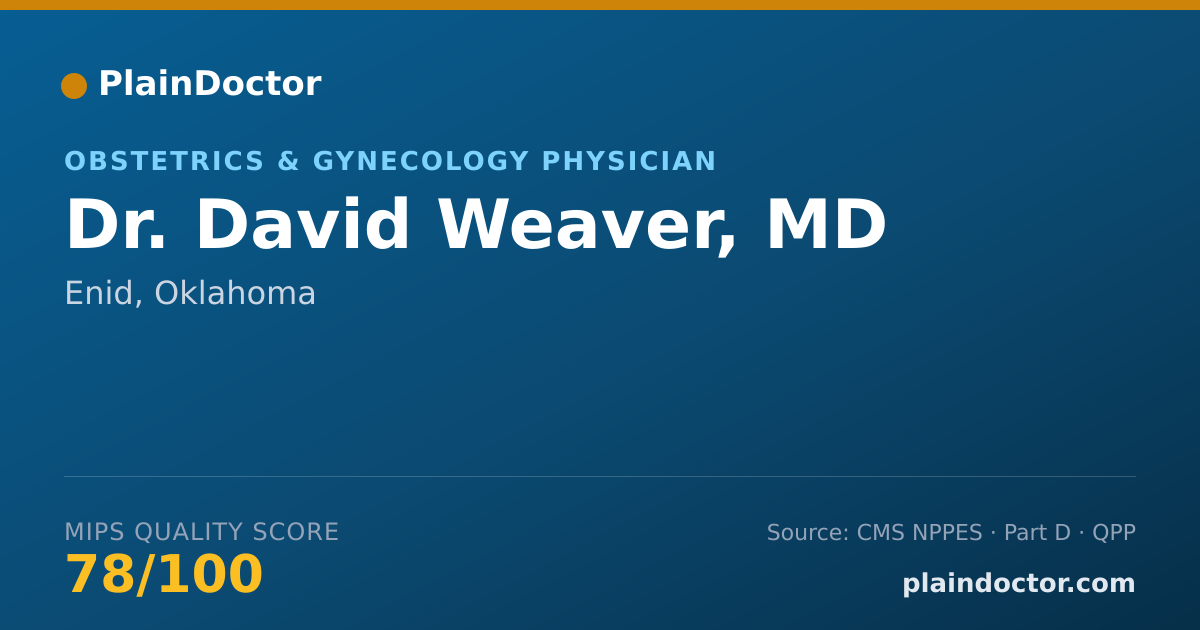 Shareable card for David Weaver, MD - Obstetrics & Gynecology Physician, Enid, OK