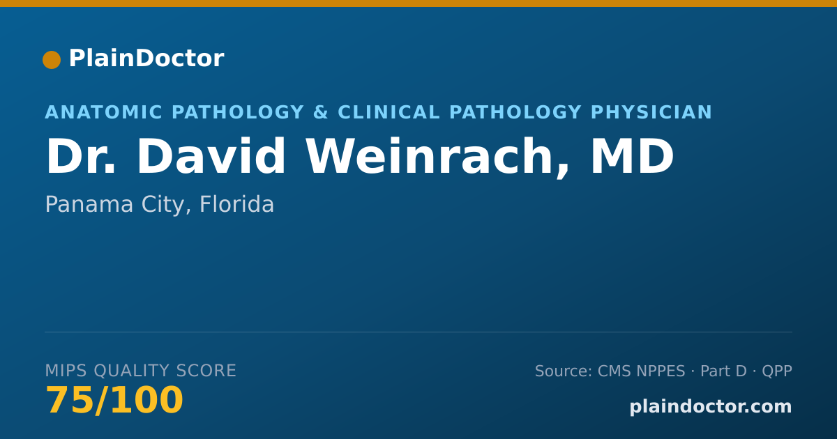 Shareable card for David Weinrach, MD - Anatomic Pathology & Clinical Pathology Physician, Panama City, FL