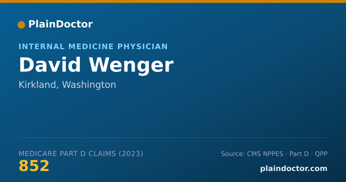 Shareable card for David Wenger - Internal Medicine Physician, Kirkland, WA