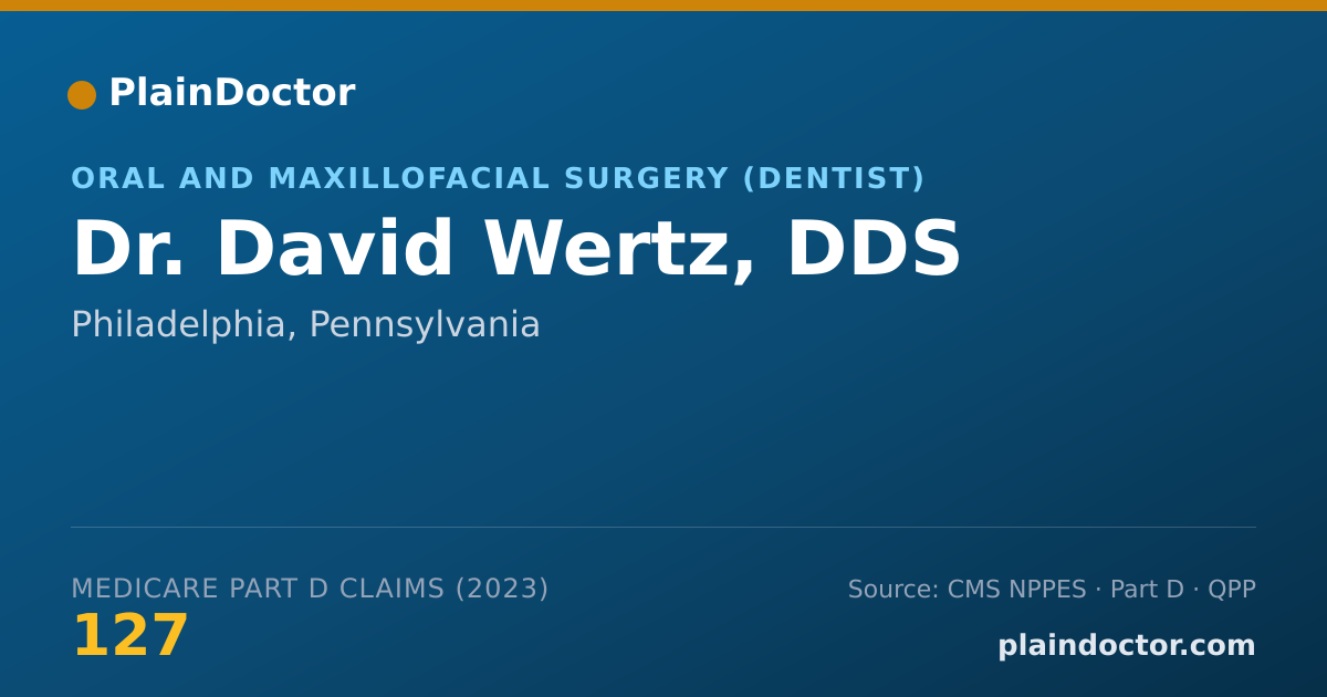 Shareable card for David Wertz, DDS - Oral and Maxillofacial Surgery (Dentist), Philadelphia, PA