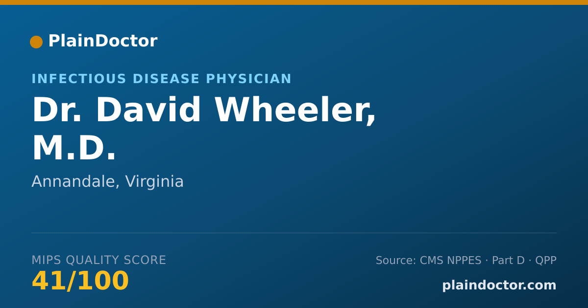Shareable card for David Wheeler, M.D. - Infectious Disease Physician, Annandale, VA