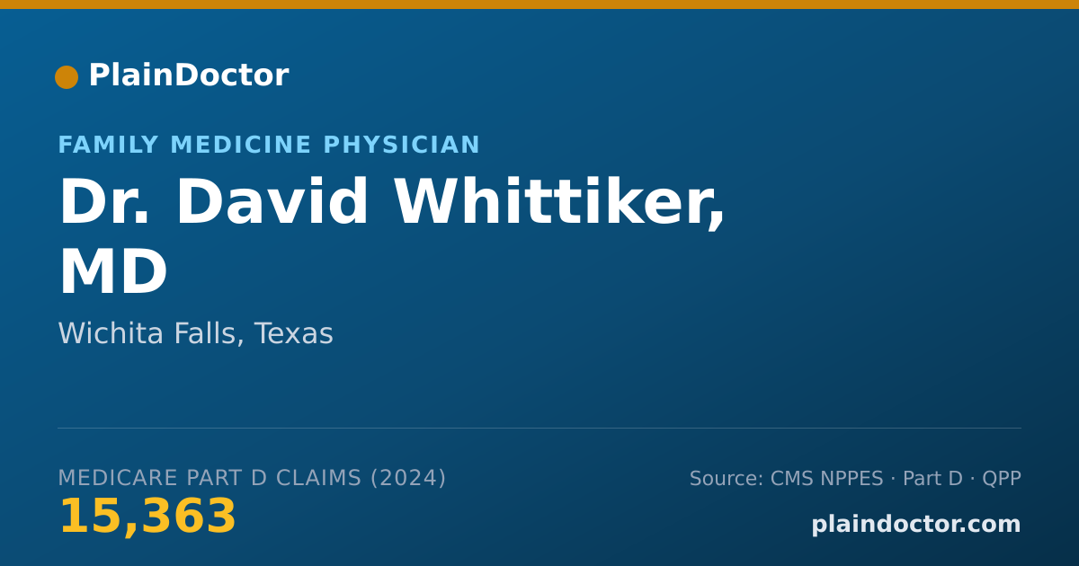 Shareable card for David Whittiker, MD - Family Medicine Physician, Wichita Falls, TX