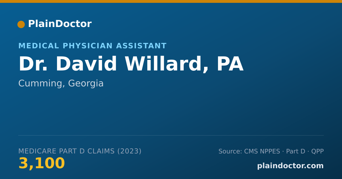 Shareable card for David Willard, PA - Medical Physician Assistant, Cumming, GA