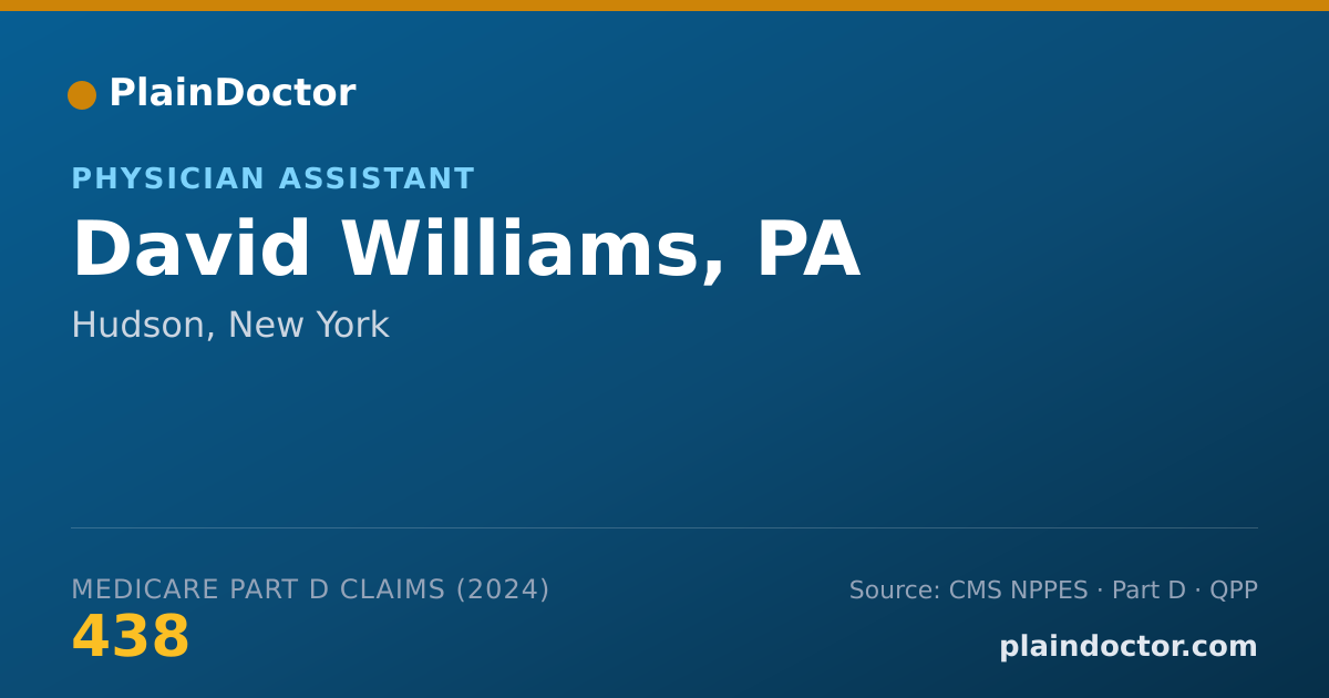 Shareable card for David Williams, PA - Physician Assistant, Hudson, NY