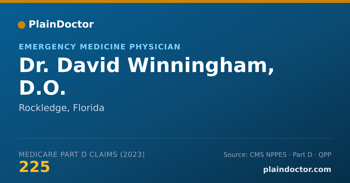 Shareable card for David Winningham, D.O. - Emergency Medicine Physician, Rockledge, FL