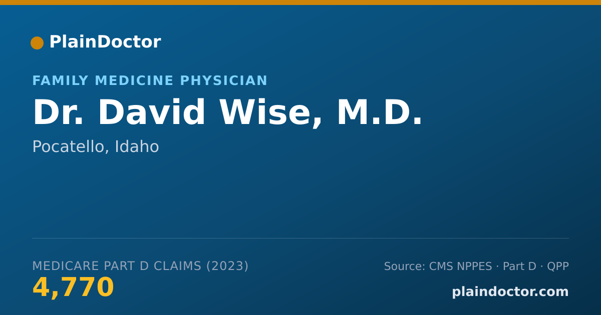 Shareable card for David Wise, M.D. - Family Medicine Physician, Pocatello, ID
