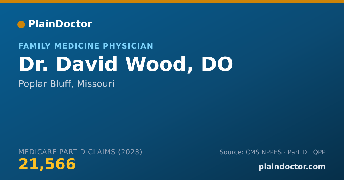 Shareable card for David Wood, DO - Family Medicine Physician, Poplar Bluff, MO