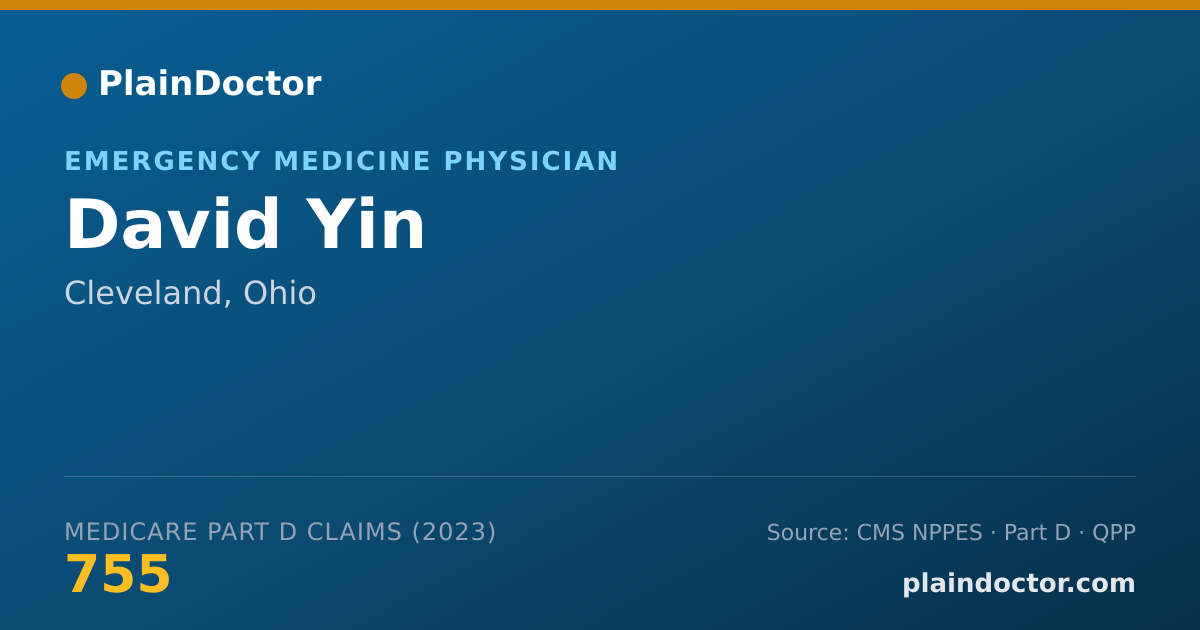 Shareable card for David Yin - Emergency Medicine Physician, Cleveland, OH