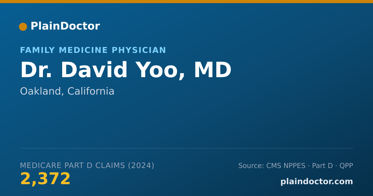 Shareable card for David Yoo, MD - Family Medicine Physician, Oakland, CA