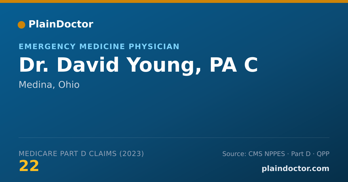 Shareable card for David Young, PA C - Emergency Medicine Physician, Medina, OH