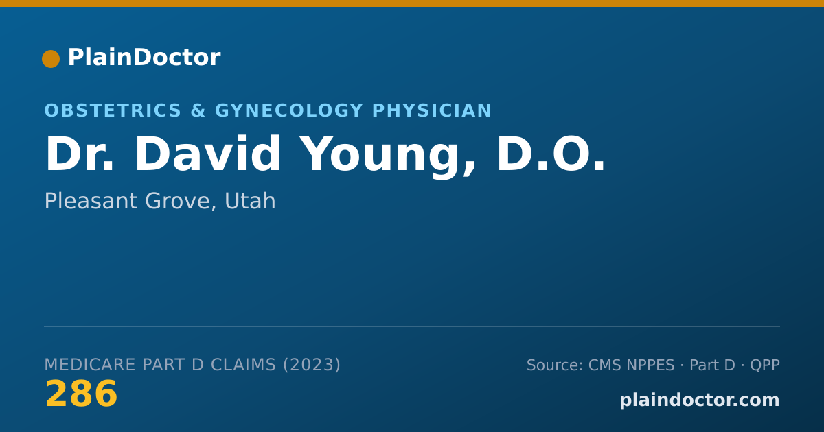 Shareable card for David Young, D.O. - Obstetrics & Gynecology Physician, Pleasant Grove, UT