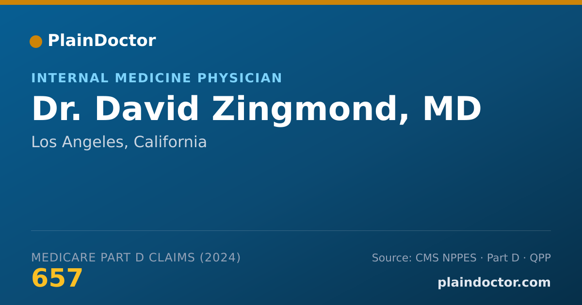 Shareable card for David Zingmond, MD - Internal Medicine Physician, Los Angeles, CA