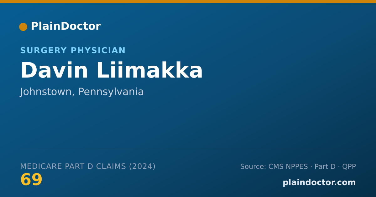 Shareable card for Davin Liimakka - Surgery Physician, Johnstown, PA